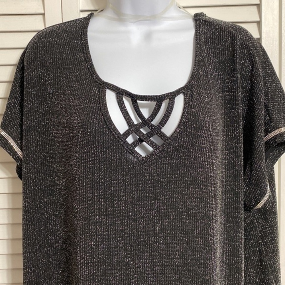 Don’t Stop Believing Black sparkly shirt! - Picture 2 of 14